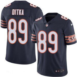 Mike Ditka Navy Stitched Vapor Jersey Choose for Mens Youths